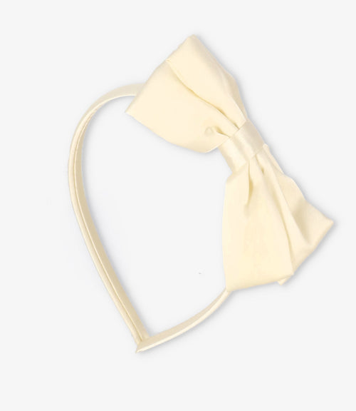 Cintillo niña con lazo Talla única / Crudo