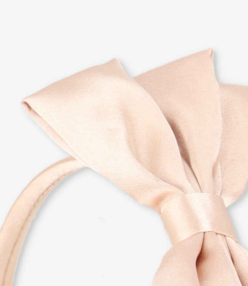 Cintillo niña con lazo Talla única / Beige