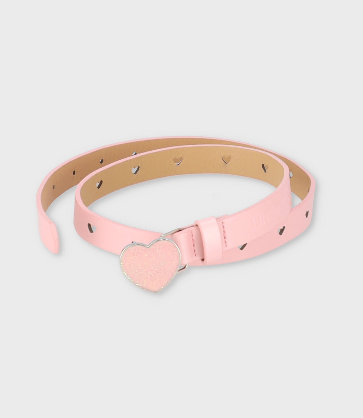Cinturón niña con hebilla de corazón Talla única / Rosado