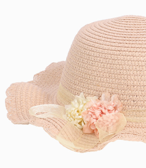 Sombrero Niña Con Flores
