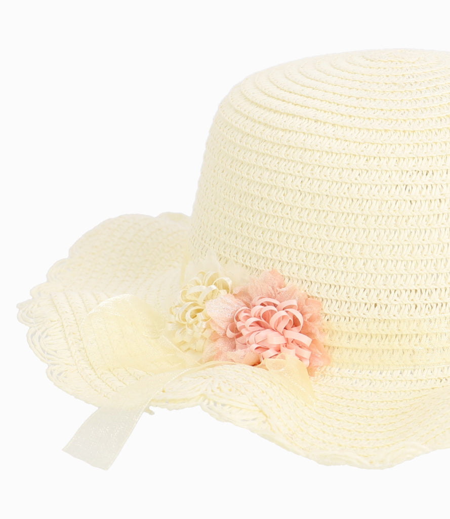Sombrero Niña Con Flores