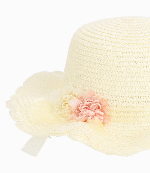 Sombrero Niña Con Flores