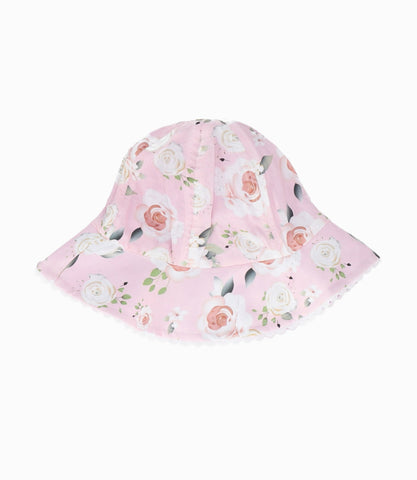 Gorro niña bucket con flores