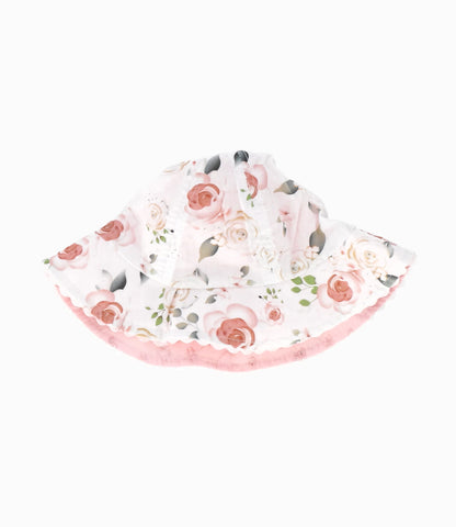 Gorro niña bucket con flores