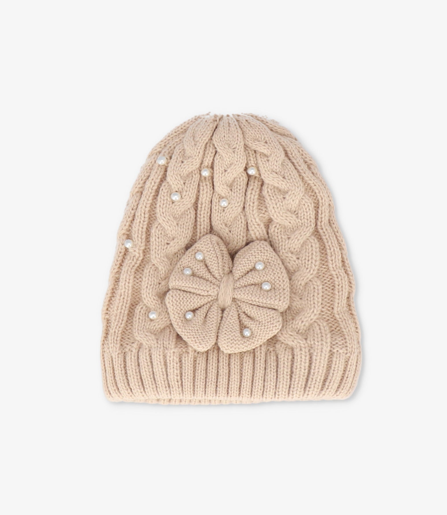 Gorro niña trenzado 0-1 años / Beige