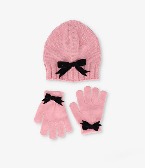 Gorro niña con lazo Talla única / Rosado