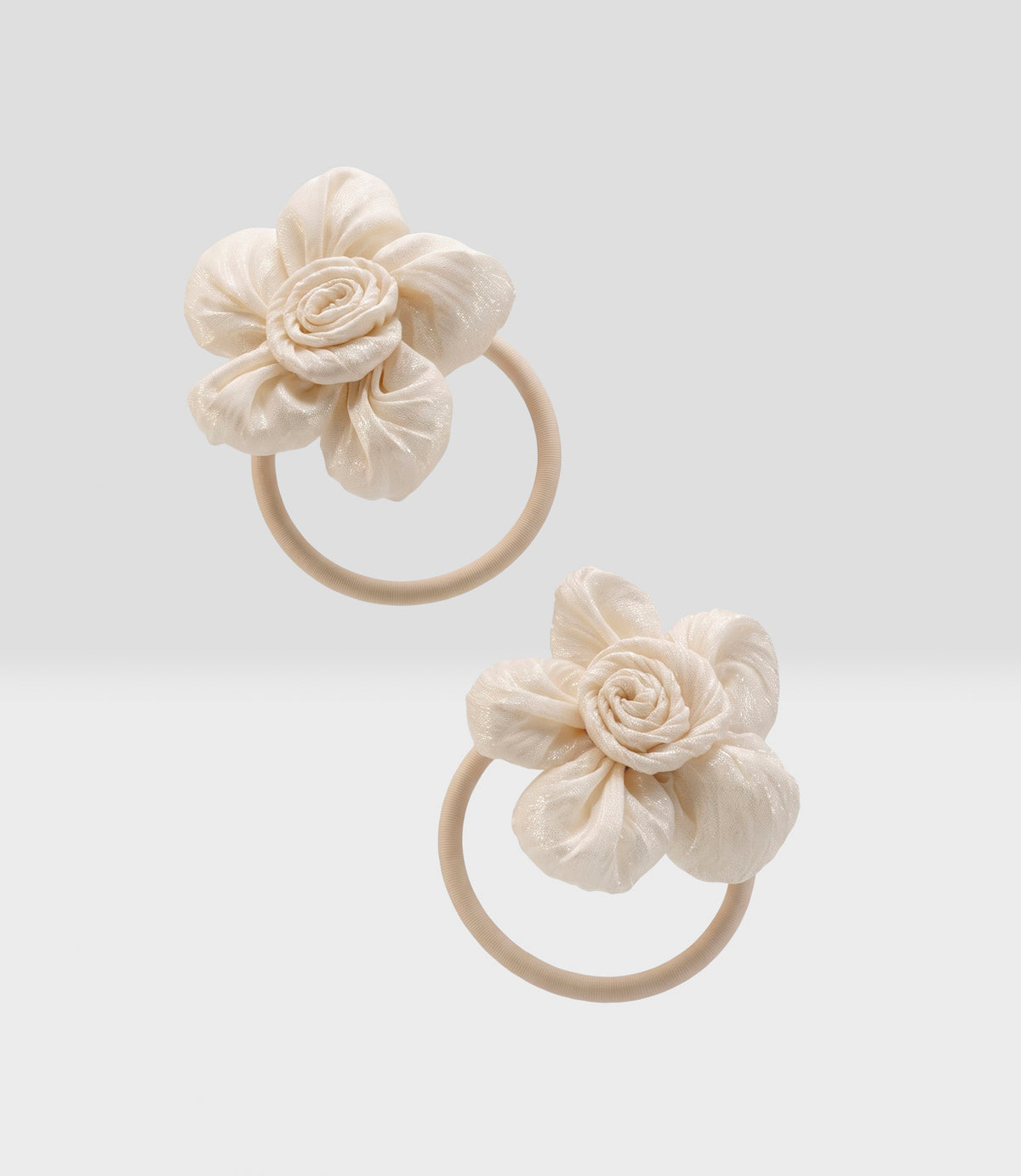Collet niña con flor Talla única / Crudo