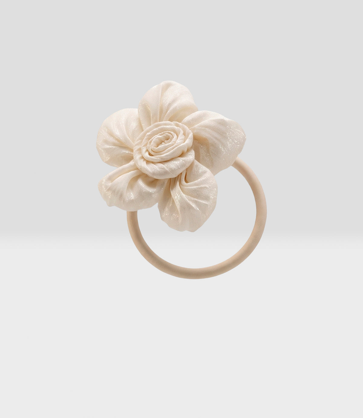 Collet niña con flor Talla única / Crudo