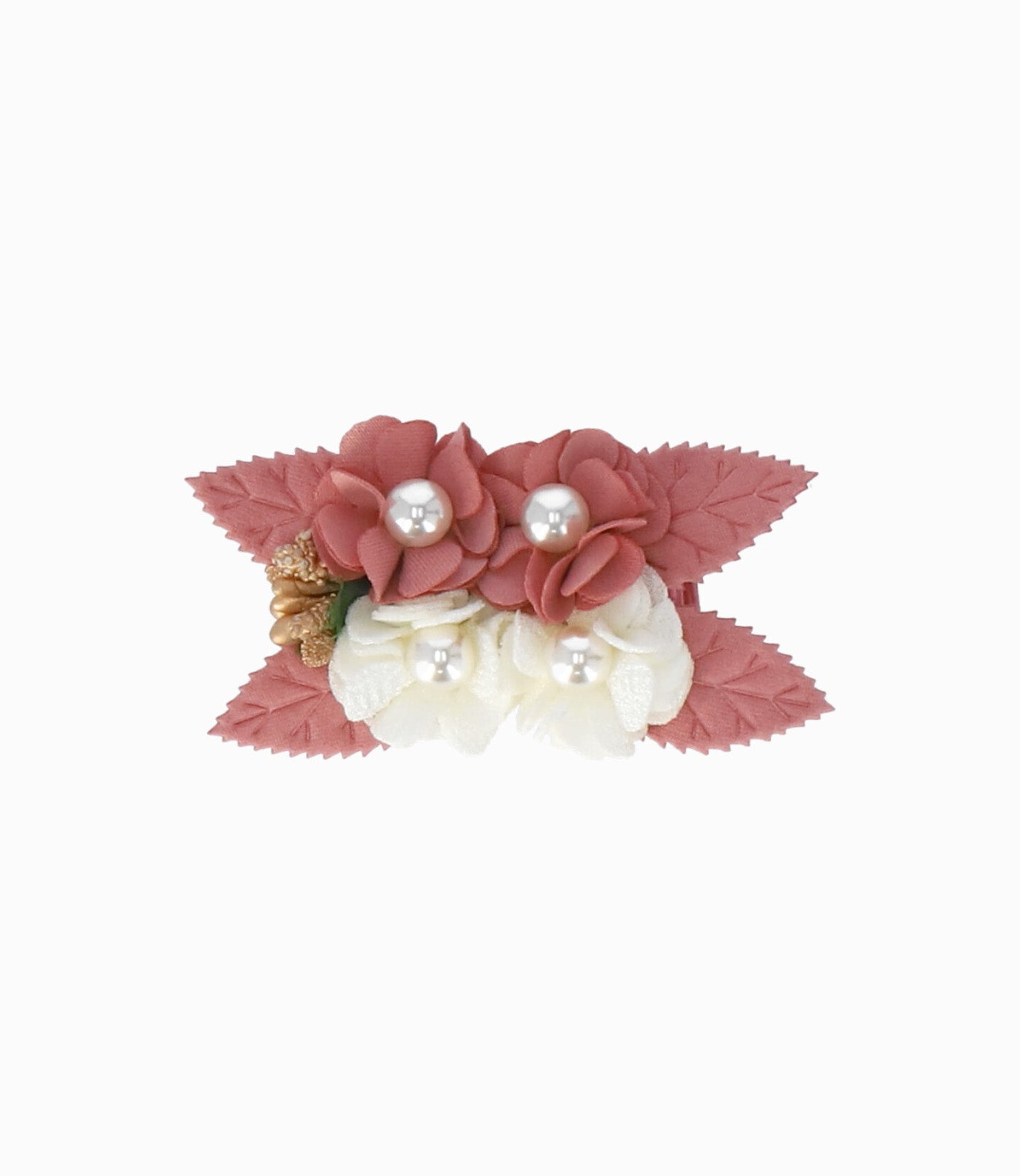 Pinche niña con flor Talla Única / Palo Rosa