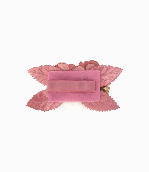 Pinche niña con flor Talla Única / Palo Rosa