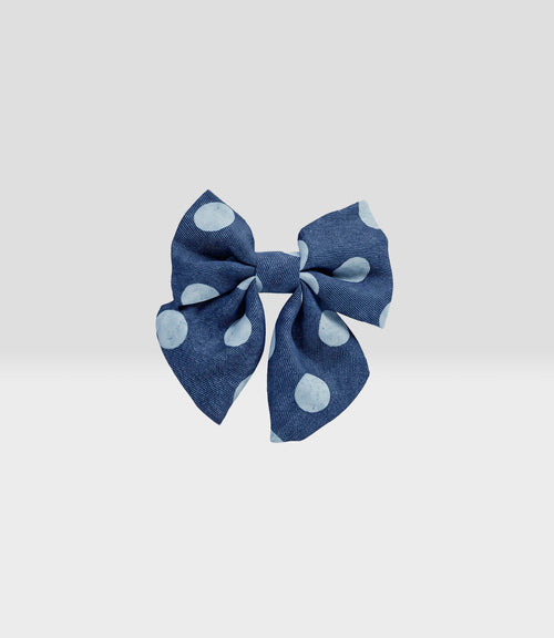 Pinche niña con lazo Talla única / Azul Marino