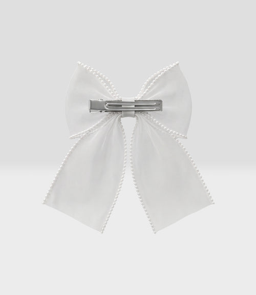Pincha niña lazo Talla única / Blanco