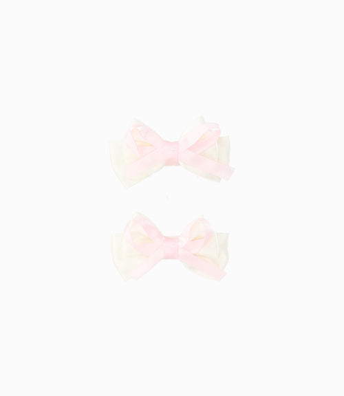 Pinche niña doble lazo Talla única / Rosado