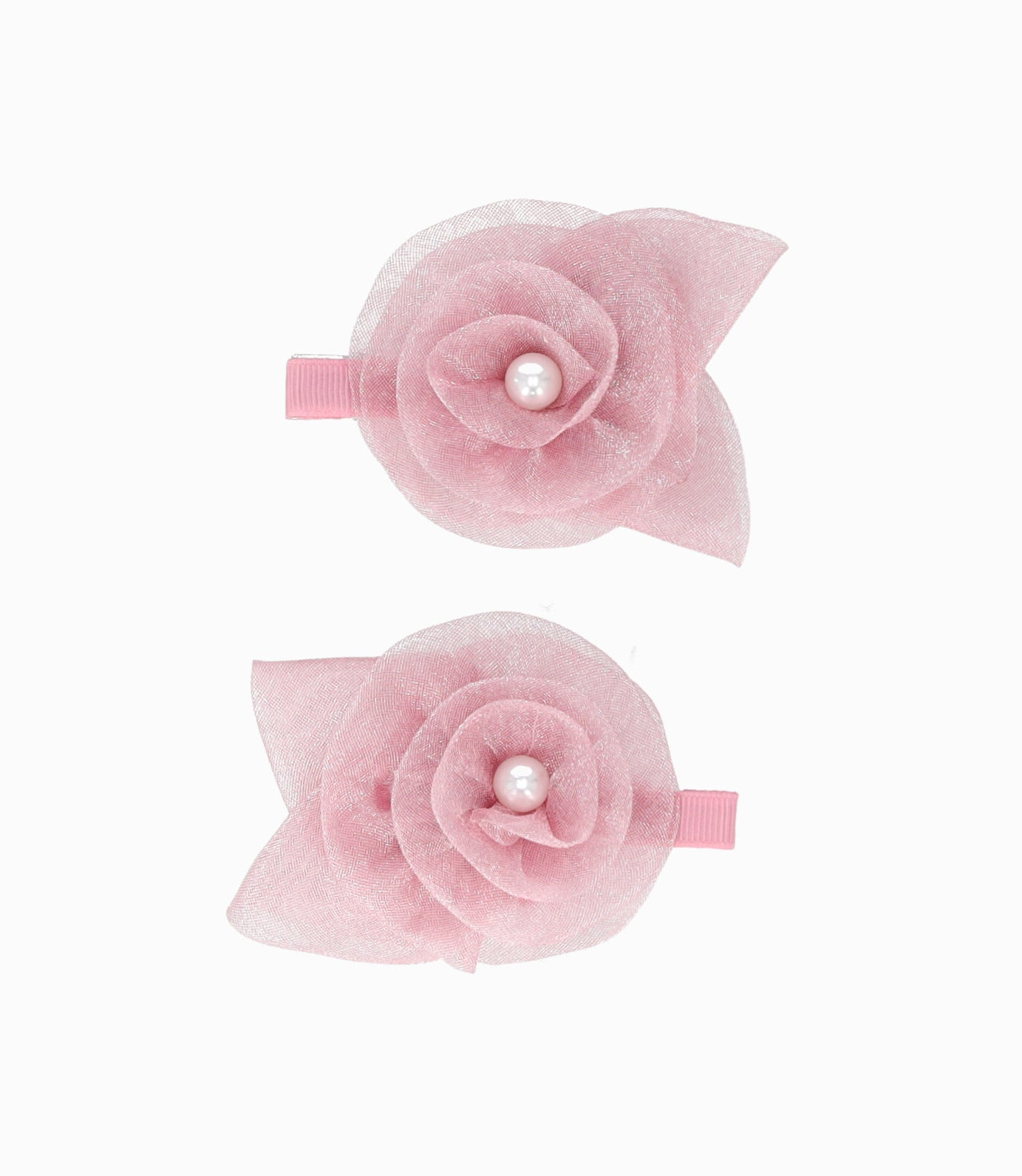 Pinche niña con flores Talla única / Palo Rosa