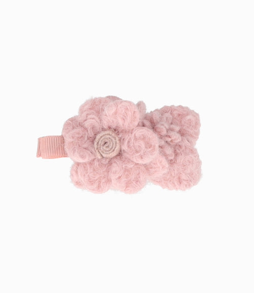 Pinche niña con flor Talla única / Rosado