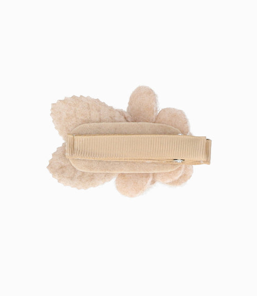 Pinche niña con flor Talla única / Beige