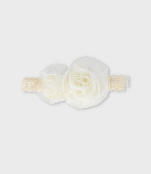 Pinche niña con flor Talla única / Blanco