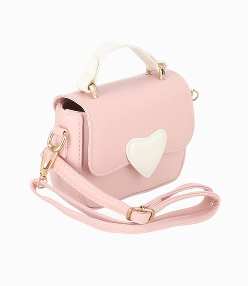 Cartera niña con corazón Talla única / Rosado