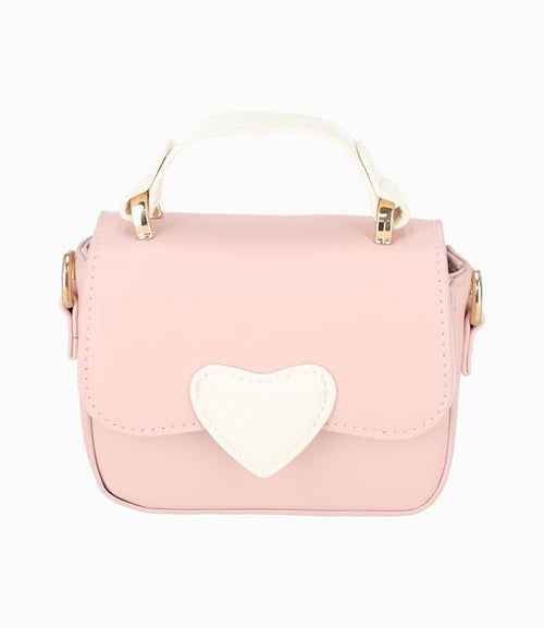 Cartera niña con corazón Talla única / Rosado