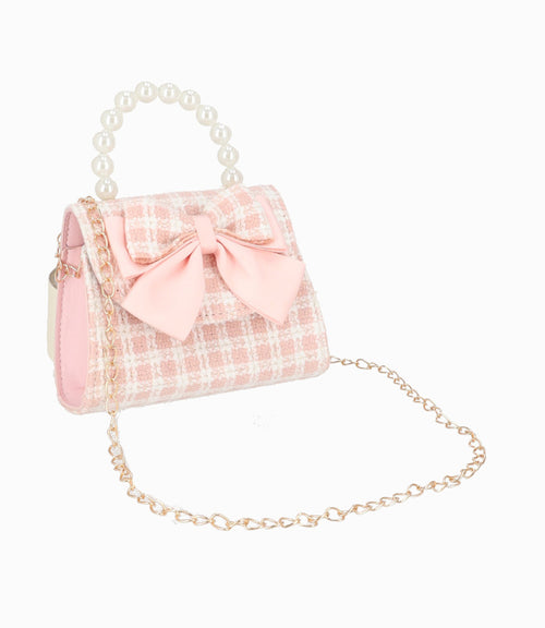 Cartera niña con perlas Talla Única / Rosado