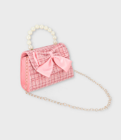 Cartera niña con lazo Talla única / Rosado