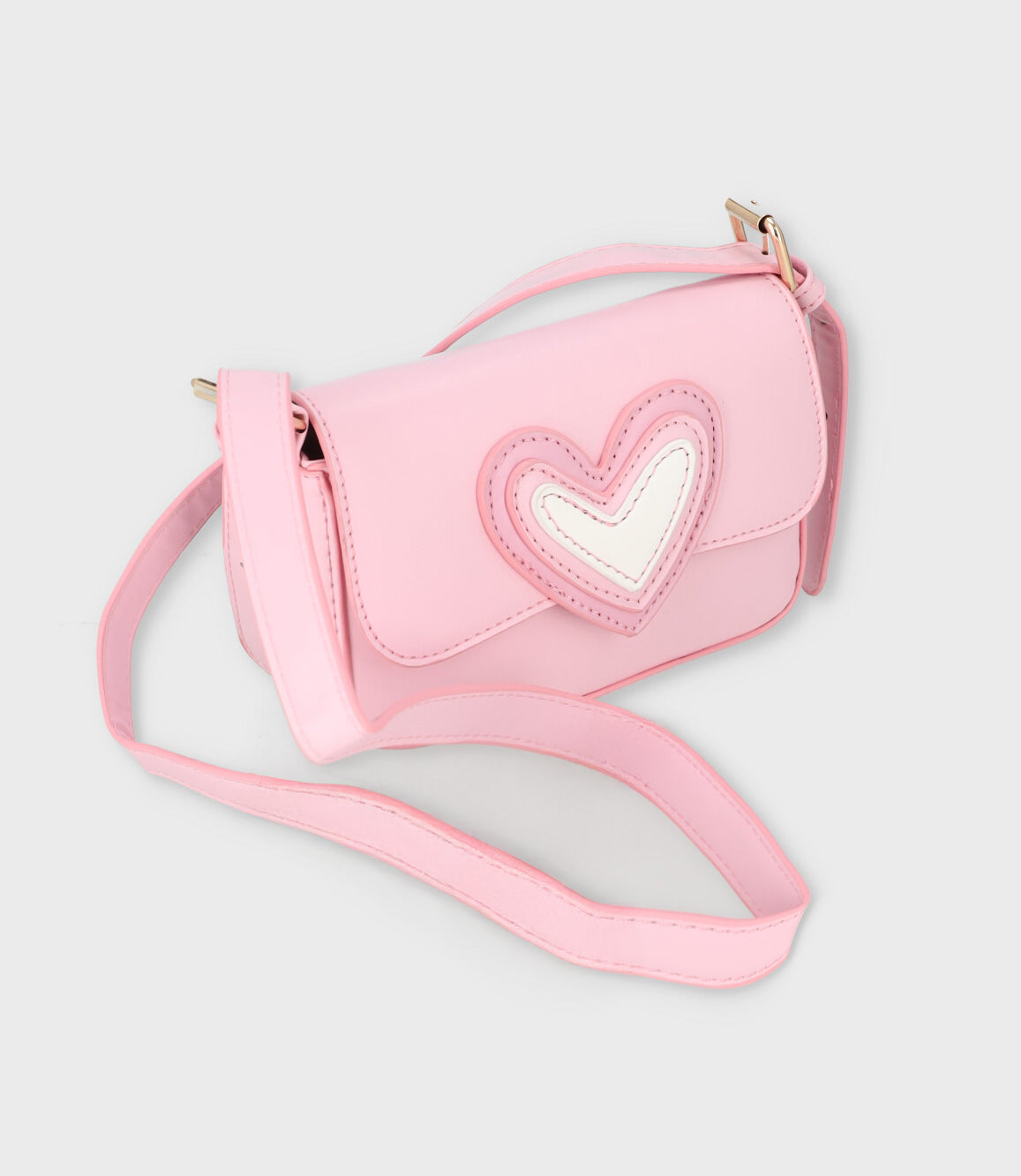 Cartera niña con corazón Talla única / Rosado