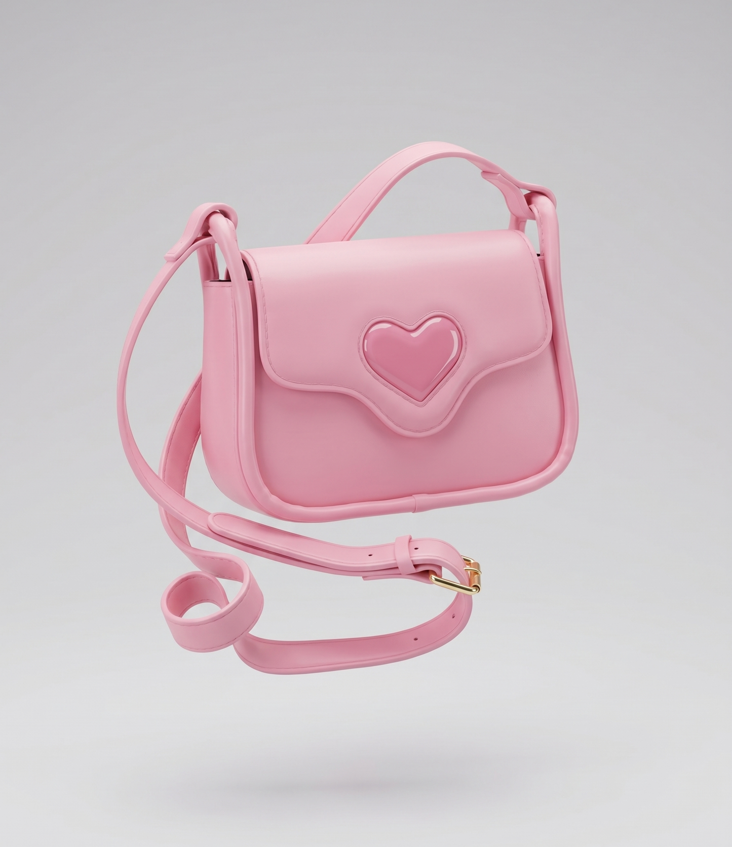 Cartera niña con corazón Talla única / Rosado
