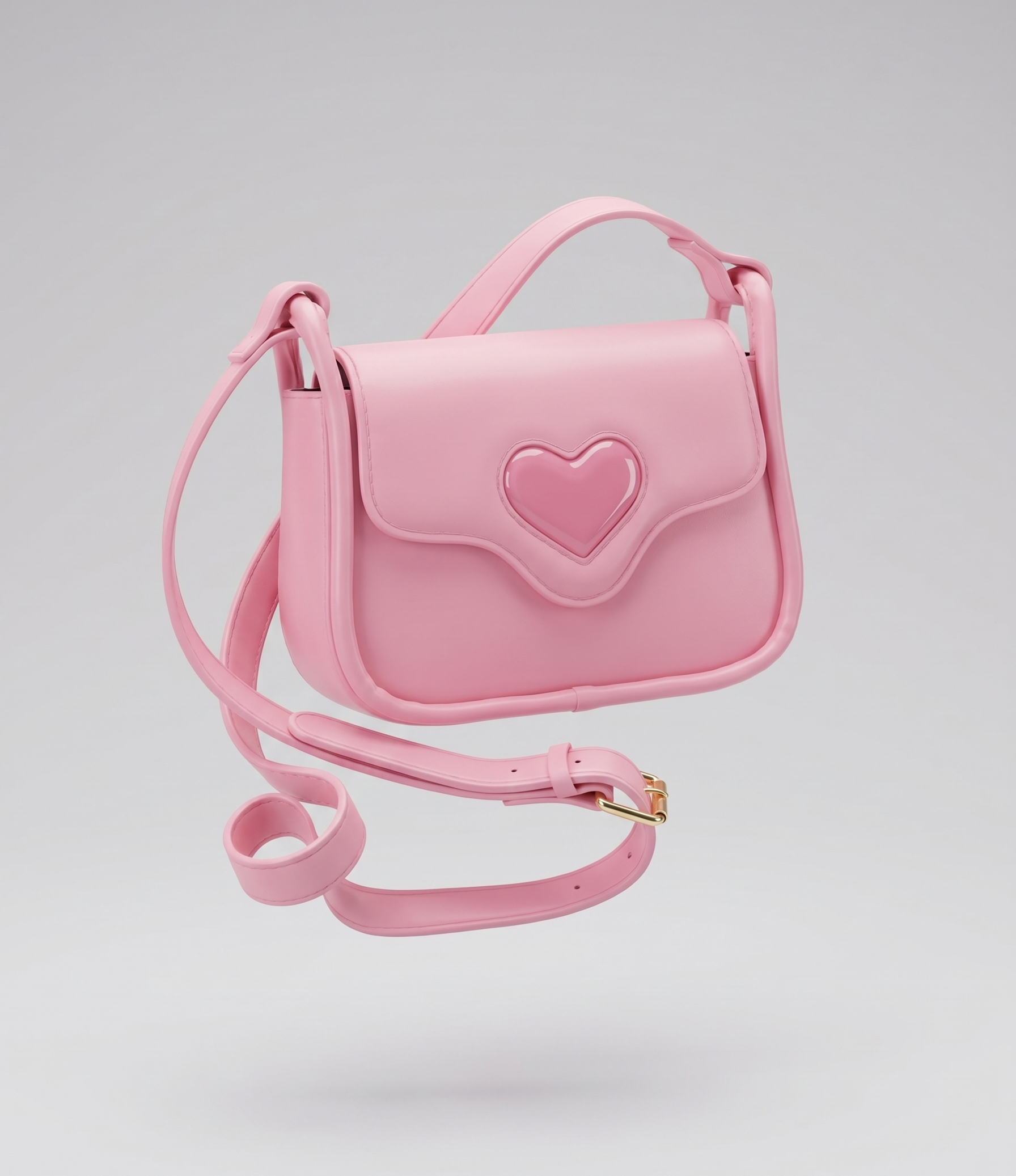 Cartera niña con corazón Talla única / Rosado