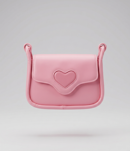 Cartera niña con corazón Talla única / Rosado