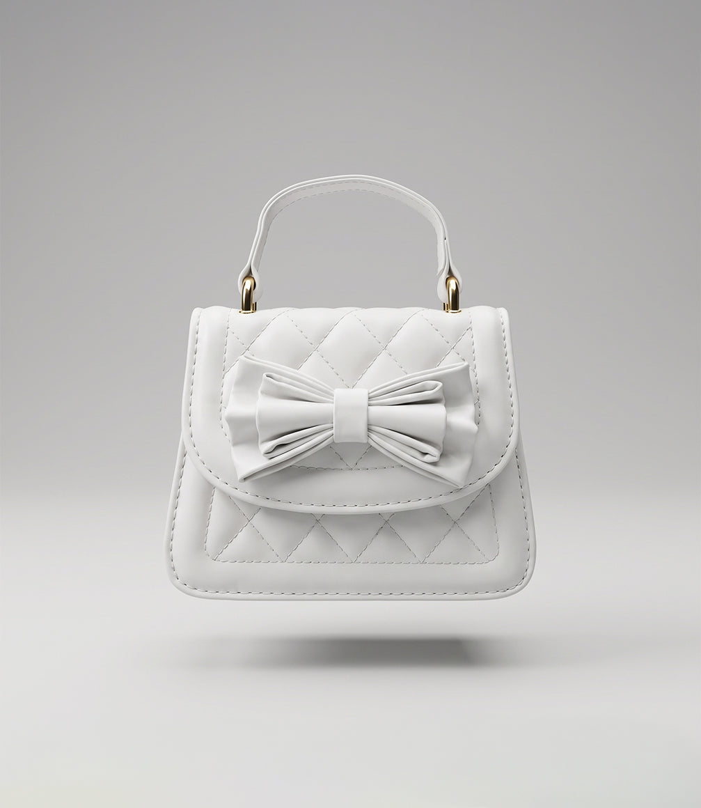 Cartera niña con lazo Talla única / Blanco