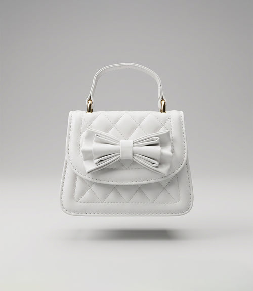 Cartera niña con lazo Talla única / Blanco