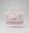 Cartera niña con lazo y perlas