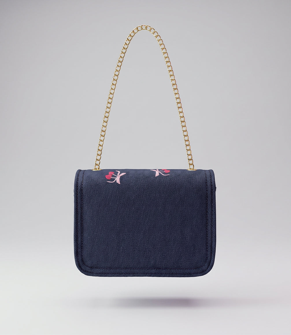 Cartera niña de denim Talla única / Azul Marino