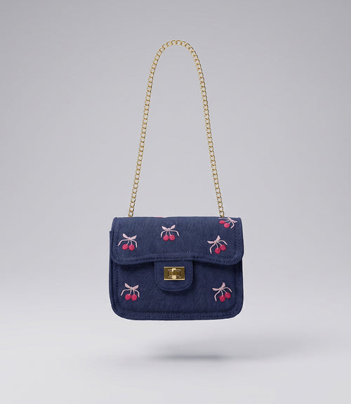 Cartera niña de denim Talla única / Azul Marino
