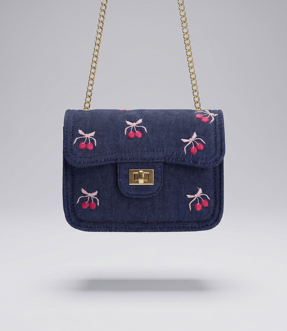 Cartera niña de denim Talla única / Azul Marino