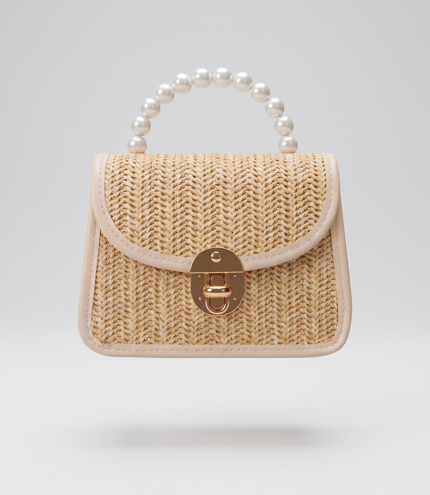Cartera niña de rafia Talla única / Beige