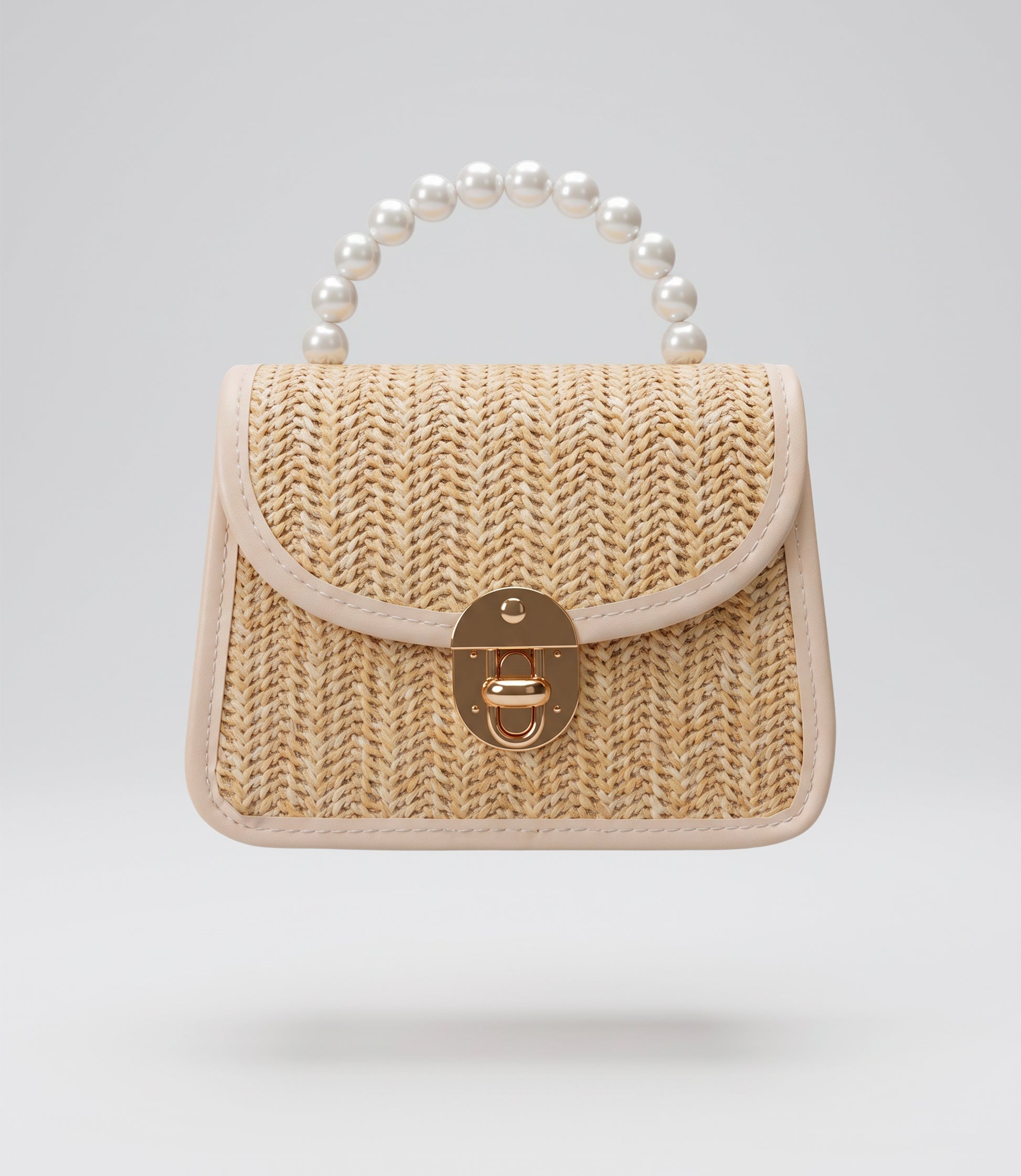Cartera niña de rafia Talla única / Beige