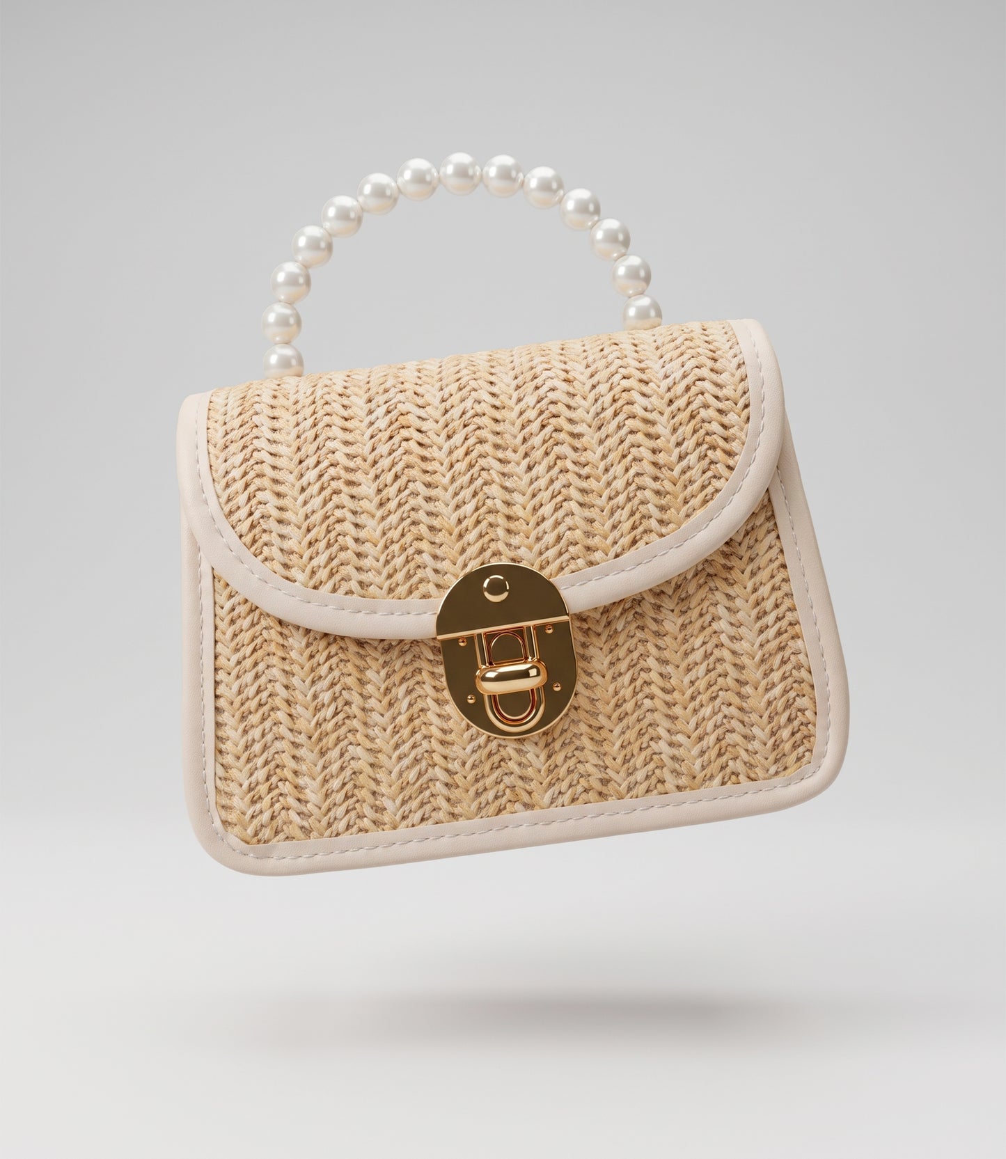 Cartera niña de rafia Talla única / Beige