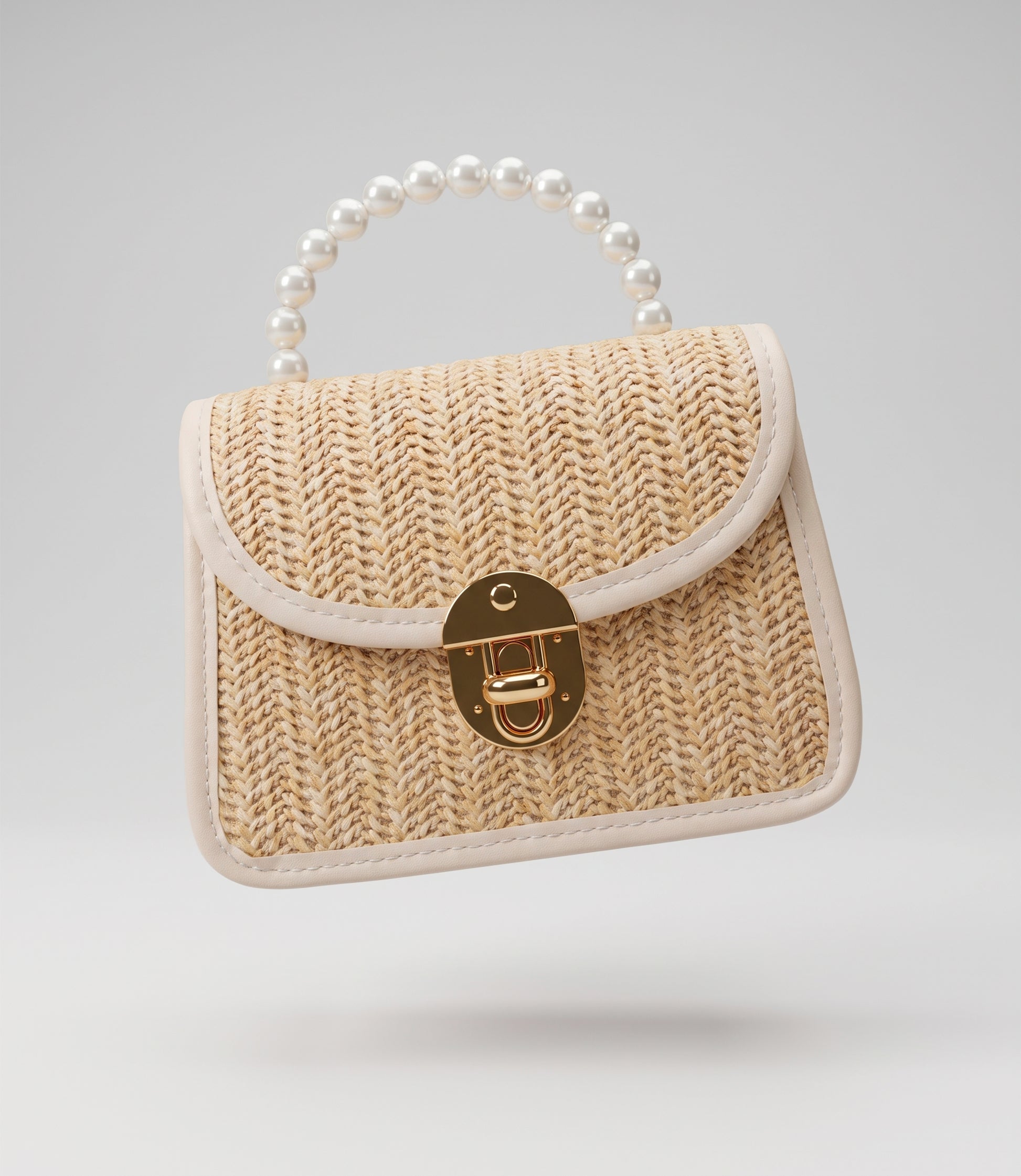 Cartera niña de rafia Talla única / Beige