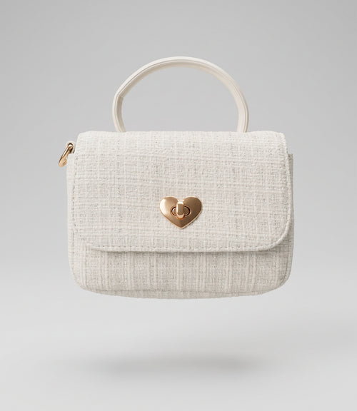 Cartera niña con dorado Talla única / Blanco