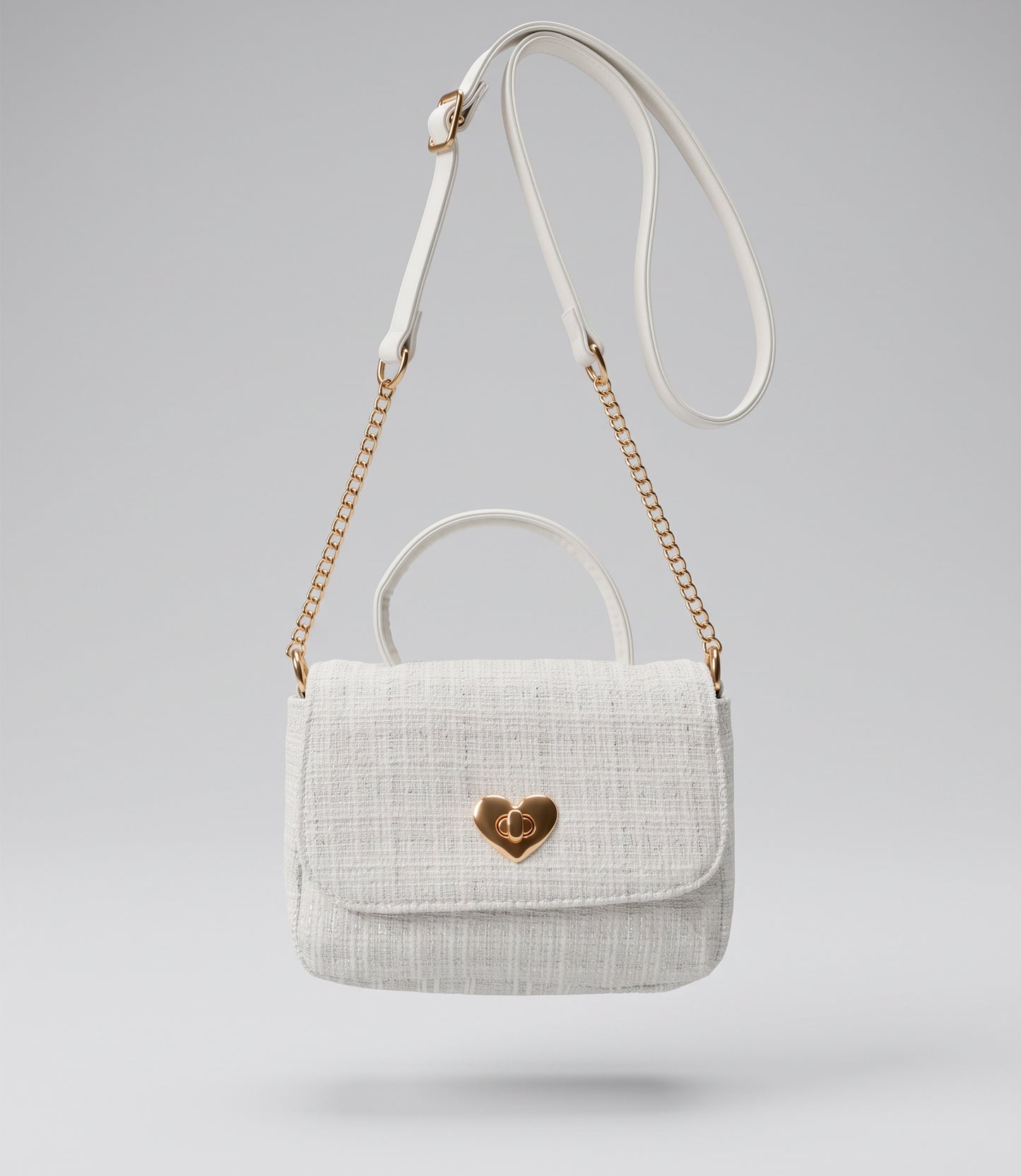 Cartera niña con dorado Talla única / Blanco