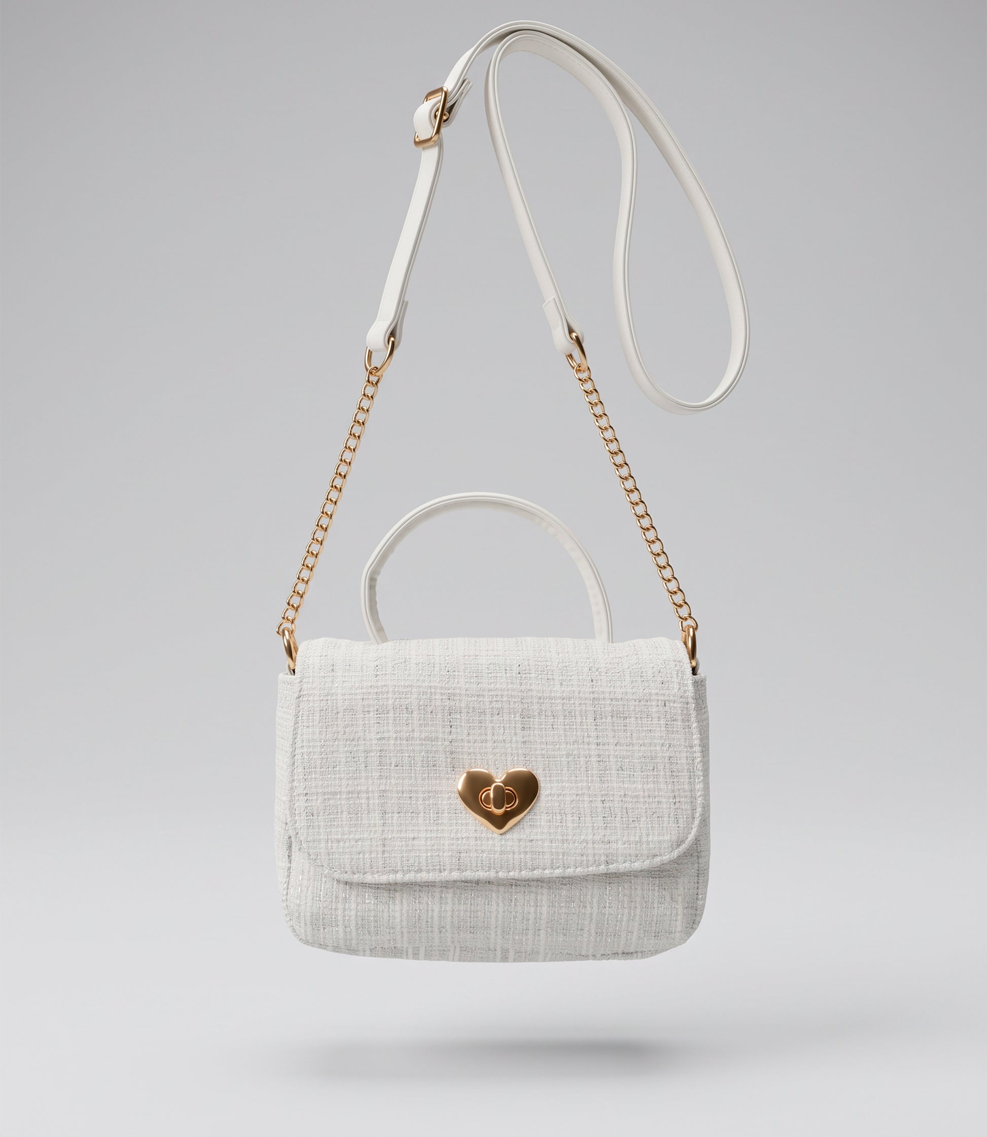 Cartera niña con dorado Talla única / Blanco