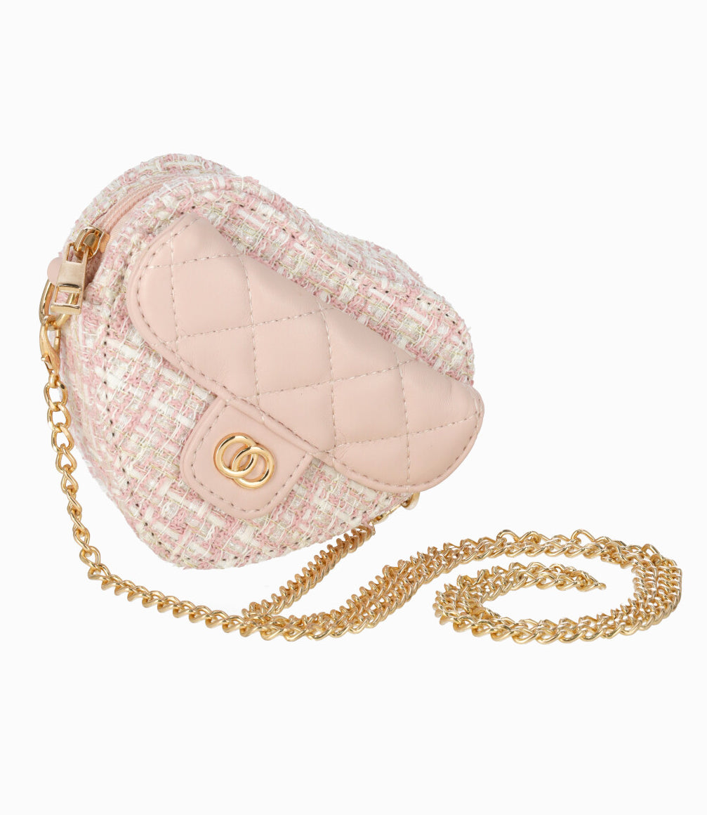 Cartera niña de corazón Talla única / Rosado
