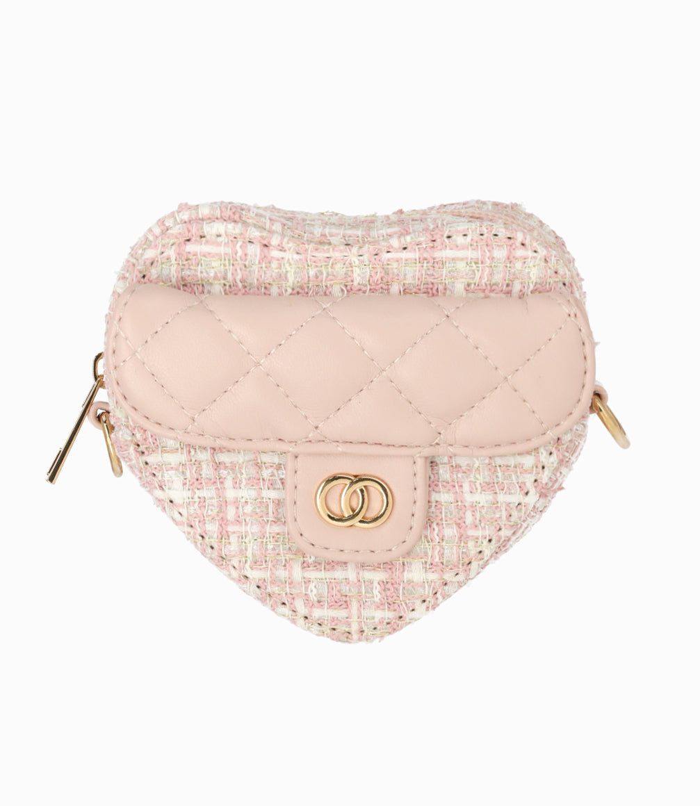 Cartera niña de corazón Talla única / Rosado