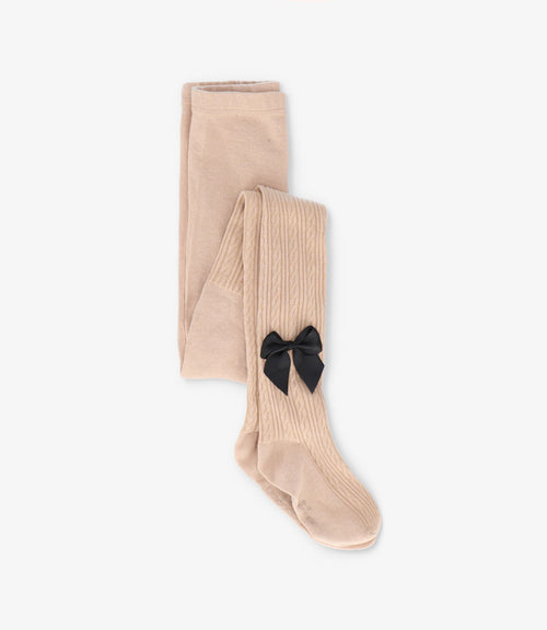 Panty niña con lazo 1-2 años / Beige