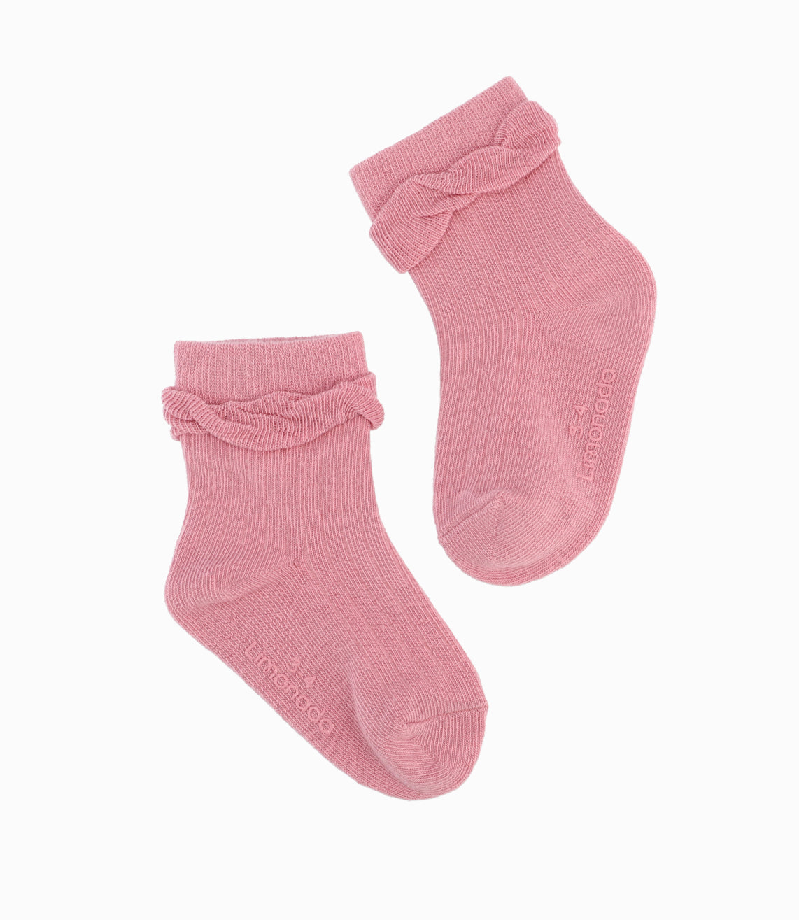 Calcetín Niña Acanalado 0-1A / Palo Rosa