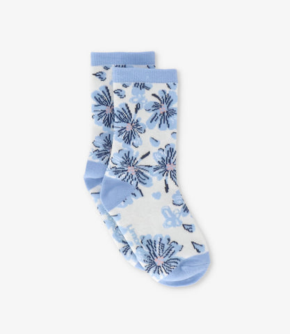 Calcetín niña floreado