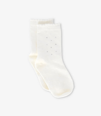 Calcetín niña de lazos 0-1 años / Crudo