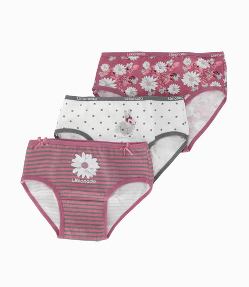 Pack calzón niña 3 unidades 2-3 años / Varios