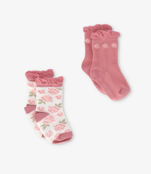 Pack calcetín niña 2 pares 0-1 años / Palo Rosa